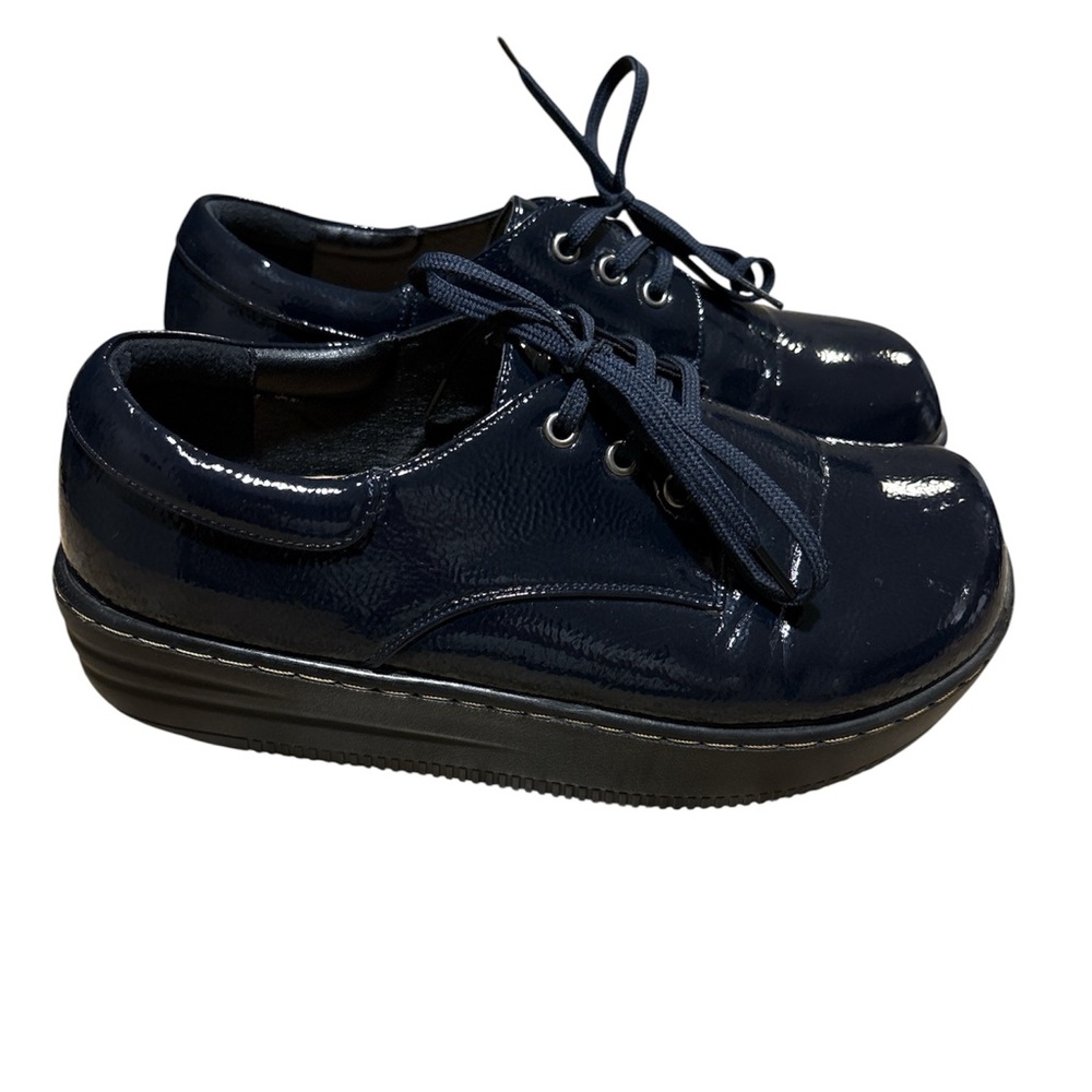 Glolily Cleo II Women’s Lace-up Slip Resistant Wide Navy Clogs - Size 8.5